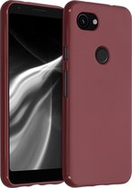 kwmobile telefoonhoesje voor Google Pixel 3a - Hoesje voor smartphone - Back cover in rabarber rood