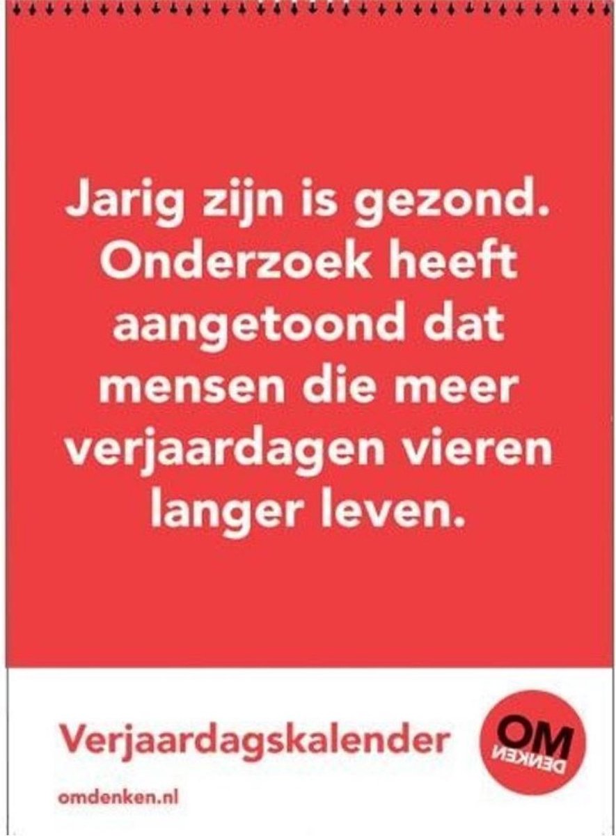Omdenken Verjaardagskalender (formaat 18x25)
