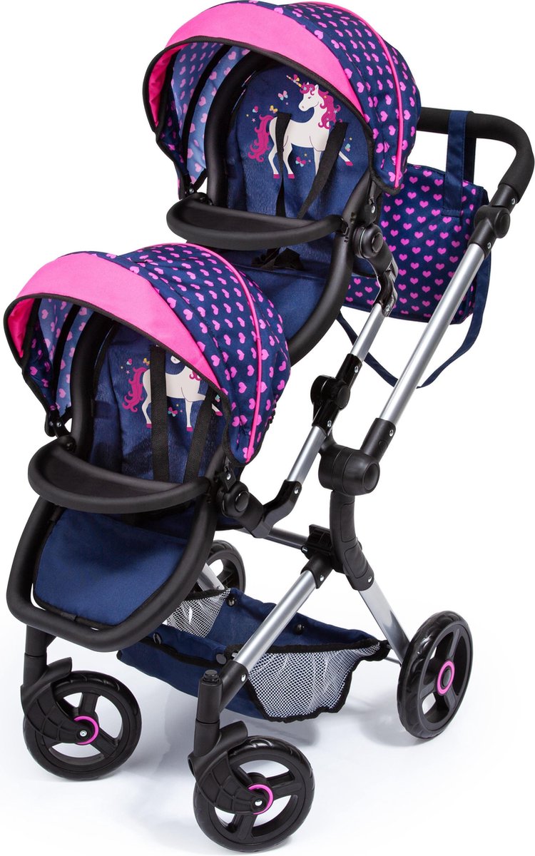 Poppenwagen Reig Blauw Tweeling