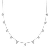 Essentialistics - Ketting hartjes - Zilver - Stainless steel (verkleurt niet) - Verlengkettinkje