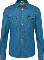 Wrangler overhemd Blauw Denim-M