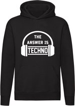 The answer is techno hoodie | technomuziek | dj | festival | techno | muziek | grappig | unisex | trui | sweater | hoodie | capuchon