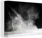 Canvas Schilderij Een opschietende witte stofwolk - 120x90 cm - Wanddecoratie