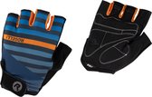 Rogelli Stripe Fietshandschoenen - Heren - Blauw, Oranje - Maat S