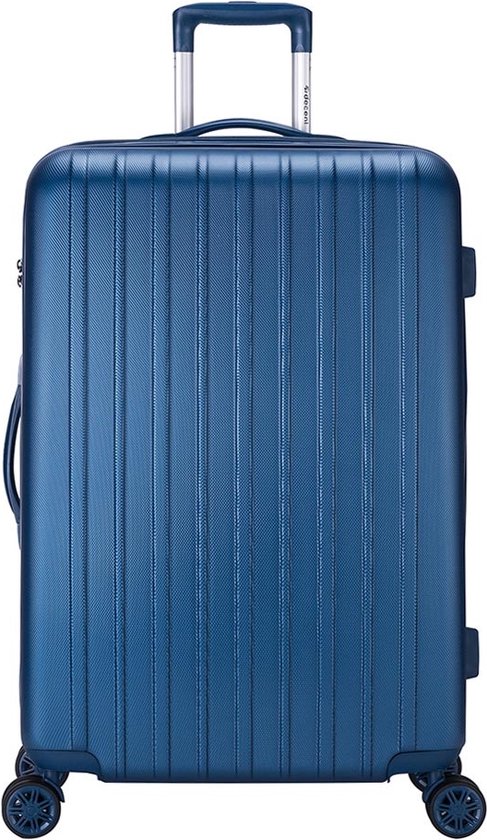 Decent Tranporto-One Grote koffer - 76 cm - TSA slot - Dark Blue