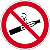 E-sigaret verboden bord - kunststof 100 mm