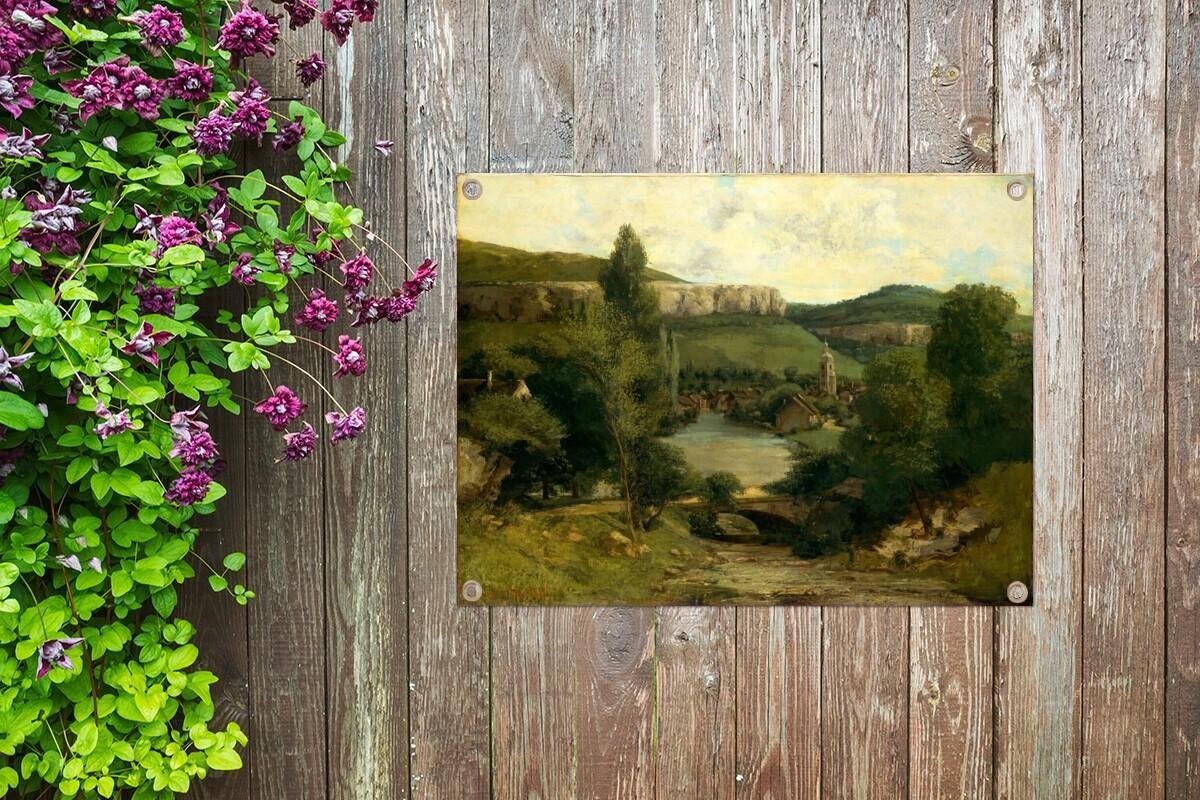 Tableau Toile Gustave Courbet 'Vue D'Ornans' - Cadre Prêt à Accrocher, Plusieurs Tailles Et Couleurs