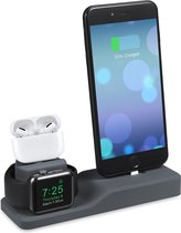By Qubix - 3 in 1 houder geschikt voor Apple Watch & Airpods & iPhone - Grijs