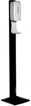 Desinfectie zuil zwart- Inclusief automatische dispenser - Inclusief drip collector - Stalen poot
