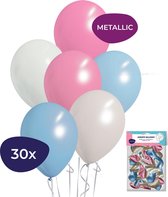 Babyshower Versiering - Gender Reveal Versiering - Helium Ballonnen - 30 stuks