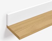 Kave Home - Abilen eikenfineer en wit gelakte planken 120 x 9 cm