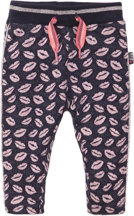 Dirkje baby meisjes joggingbroek Lips Navy Light Pink