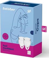 Satisfyer Feel Confident Menstruatie Cup Set - Transparant - Transparant - Drogist - Voor Haar - Drogisterij - Verzorging