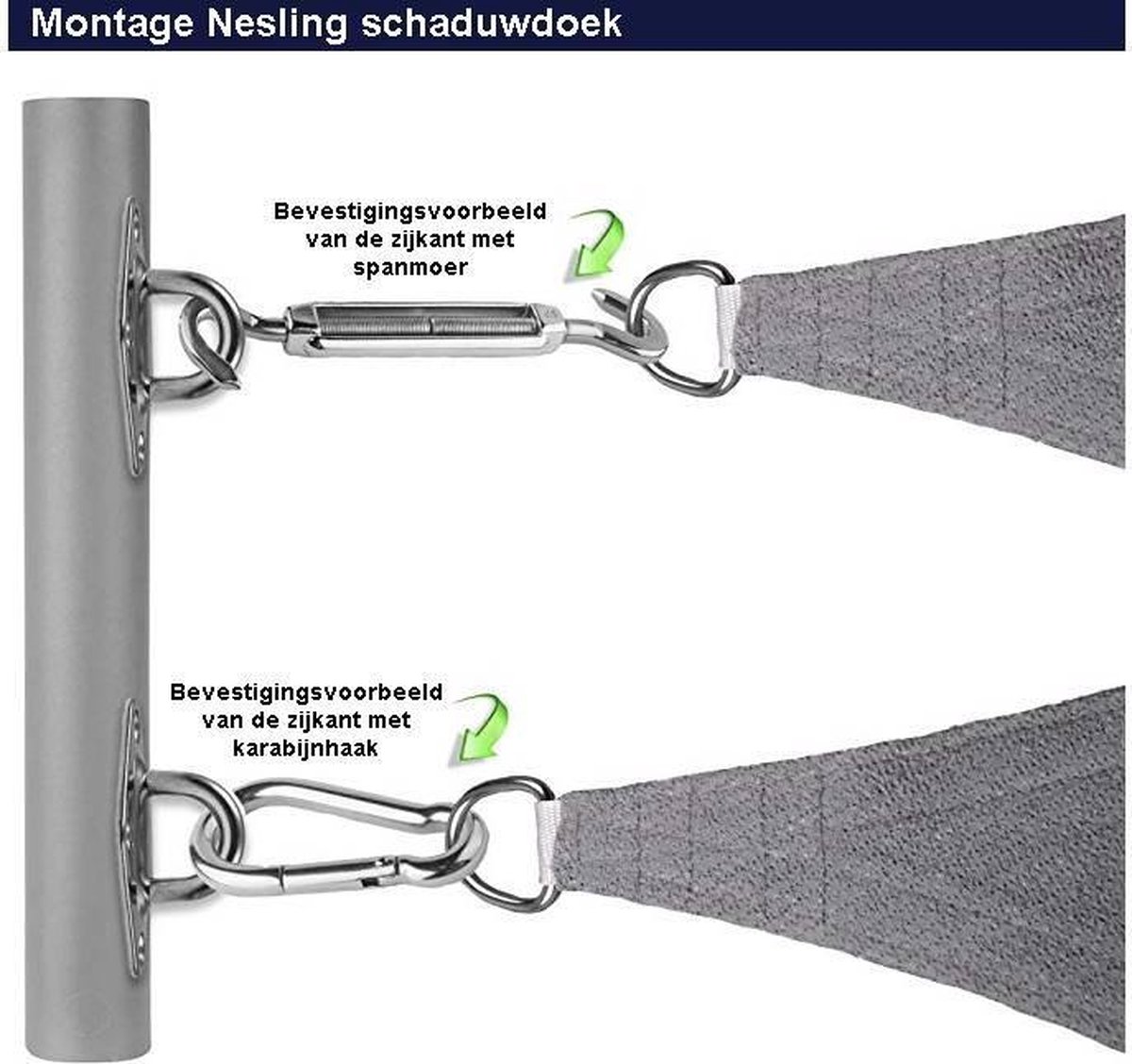 Nesling Voile d'ombrage carrée Dreamsail, 500x500cm, Gris