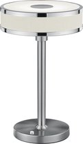 LED Tafellamp - Nitron Agiany - 7W - Warm Wit 3000K - Dimbaar - Rond - Mat Nikkel - Aluminium