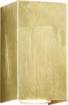 LED Wandlamp - Nitron Clona - GU10 Fitting - Rechthoek - Mat Goud - Aluminium