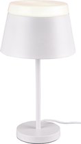 LED Tafellamp - Nitron Barnaness - E14 Fitting - 2-lichts - Rond - Mat Wit - Aluminium