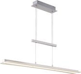 LED Hanglamp - Hangverlichting - Nitron Posan - 18W - Aanpasbare Kleur - Dimbaar - Rechthoek - Mat Nikkel - Aluminium