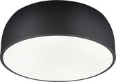 LED Plafondlamp - Plafondverlichting - Nitron Barnon - E27 Fitting - 4-lichts - Rond - Mat Zwart - Aluminium
