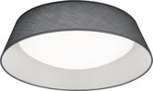 LED Plafondlamp - Plafondverlichting - Nitron Pinton - 18W - Warm Wit 3000K - Rond - Mat Grijs - Textiel