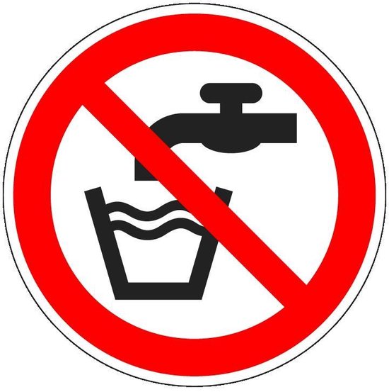 Geen signe de l' eau potable - en plastique - 100 mm P005