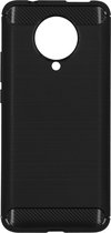 Brushed Backcover Xiaomi Poco F2 Pro hoesje - Zwart