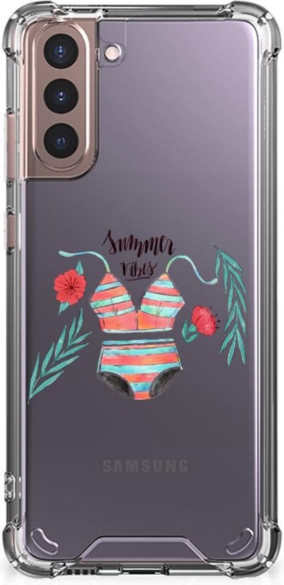 Samsung Galaxy S21 Plus Stevig Bumper Hoesje Boho Summer