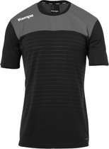 Kempa Emotion 2.0 Shirt Korte Mouw Zwart-Antraciet Maat XL