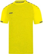 Jako Shirt Prestige Korte Mouw Licht Geel Gemeleerd-Antraciet Maat L