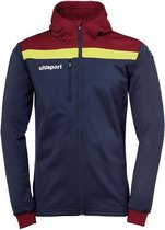 Uhlsport Offense 23 Multi Hood Jacket Marine-Bordeaux-Fluo Geel Maat S
