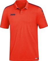 Jako Polo Striker 2.0 Flame-Navy Blauw Maat XS