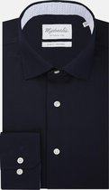 Navy Michaelis shirt met patroon in boord-boordmaat: 37