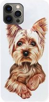 ADEL Siliconen Back Cover Softcase Hoesje Geschikt voor iPhone 12 (Pro) - Yorkshire Terrier Hond