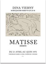 Matisse Fashion Poster Dina Vierny - 40x50cm Canvas - Multi-color