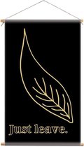 Textiel poster spreuk in fashion leopard is a color | panterprint - 40x70cm