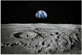 Poster – Uitzicht op de Aarde vanaf de Maan - 60x40cm Foto op Posterpapier