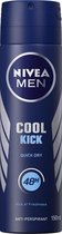 Nivea Men Cool Kick Quick  Dry 48H Deodorant - 150 ml