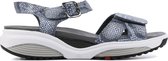 Xsensible Vrouwen Leren Slangenprint Sandalen / Damesschoenen 30304.5/Syros - Jeans - Maat 41