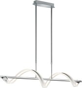 LED Hanglamp - Hangverlichting - Trinon Syndi - 20W - Warm Wit 3000K - Rechthoek - Mat Chroom - Aluminium