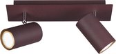 LED Plafondspot - Trinon Mary - GU10 Fitting - 2-lichts - Rechthoek - Roestkleur - Aluminium