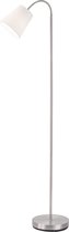 LED Vloerlamp - Trinon Winduani - E27 Fitting - Rond - Mat Wit - Aluminium