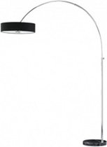 LED Vloerlamp - Trinon Perezon - E27 Fitting - 3-lichts - Rond - Mat Zwart - Aluminium