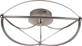 LED Plafondlamp - Plafondverlichting - Trinon Charis - 42W - Warm Wit 3000K - Dimbaar - Rond - Mat Nikkel - Aluminium