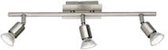 LED Plafondspot - Trinon Nimo - GU10 Fitting - 9W - Warm Wit 3000K - 3-lichts - Rechthoek - Mat Nikkel - Aluminium