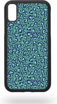 Green and blue leopard Telefoonhoesje - Apple iPhone XR