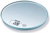 Beurer KS 28 Digitale Keukenweegschaal – Rond - Tot 5 kg – Touch bediening - Tarra functie – Glazen oppervlak - Incl. batterijen – 5 Jaar garantie - Grijs