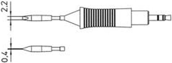 Foto: Weller rt8 soldeerpunt beitelvorm recht grootte soldeerpunt 2 2 mm lengte soldeerpunt 19 mm inhoud 1 stuk s 