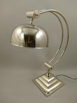 Tafellamp - Vernikkelde lampvoet - Vintage look - 75 cm hoog