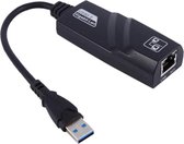 Jumalu USB naar Ethernet - Ethernet LAN Netwerk Adapter 3.0 - UTP - Zwart