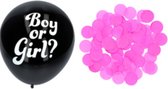 Ballonnen - Gender reveal - Boy or girl? - Roze confetti - 3st. - 41cm